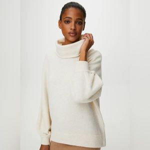 Babaton Alpaca/Wool blend SIZE LARGE GREY turtleneck sweater